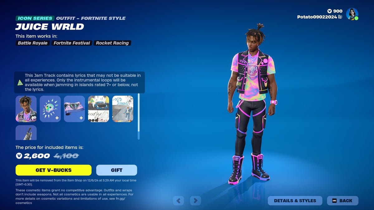 How to get the Juice WRLD skin in Fortnite