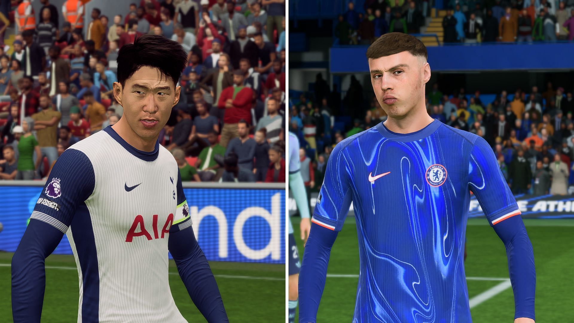 Son and Palmer are two promising faces in the North West London derby (Image via EA Sports)