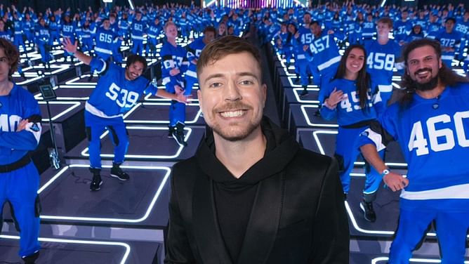 MrBeast shows behind-the-scenes contestant photos from the upcoming Prime Video show Beast Games
