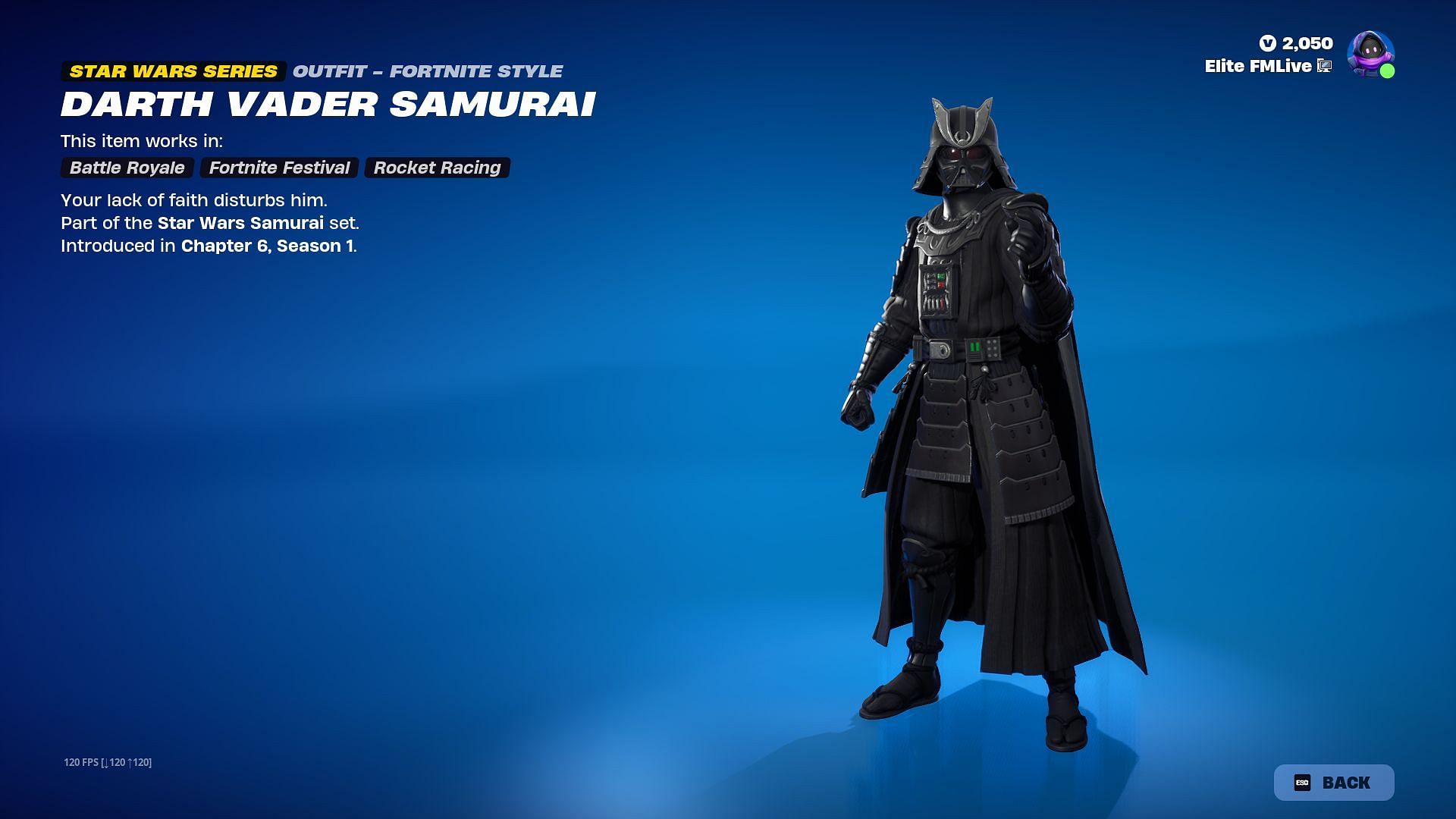 Darth Vader Samurai and Stormtrooper Samurai skins in Fortnite