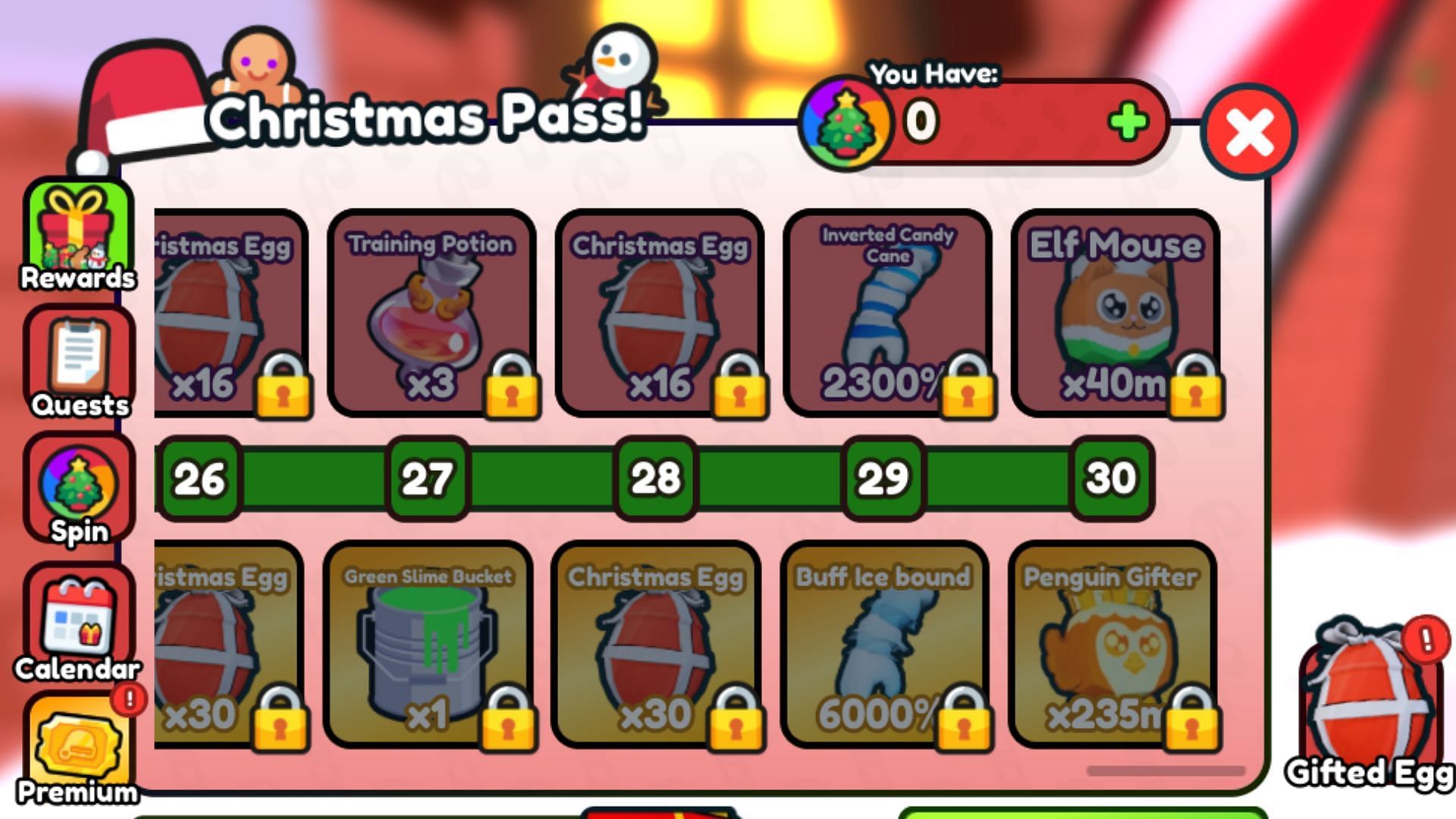 The Santa Pass offers more rewards than the Free Pass (Image via Roblox)