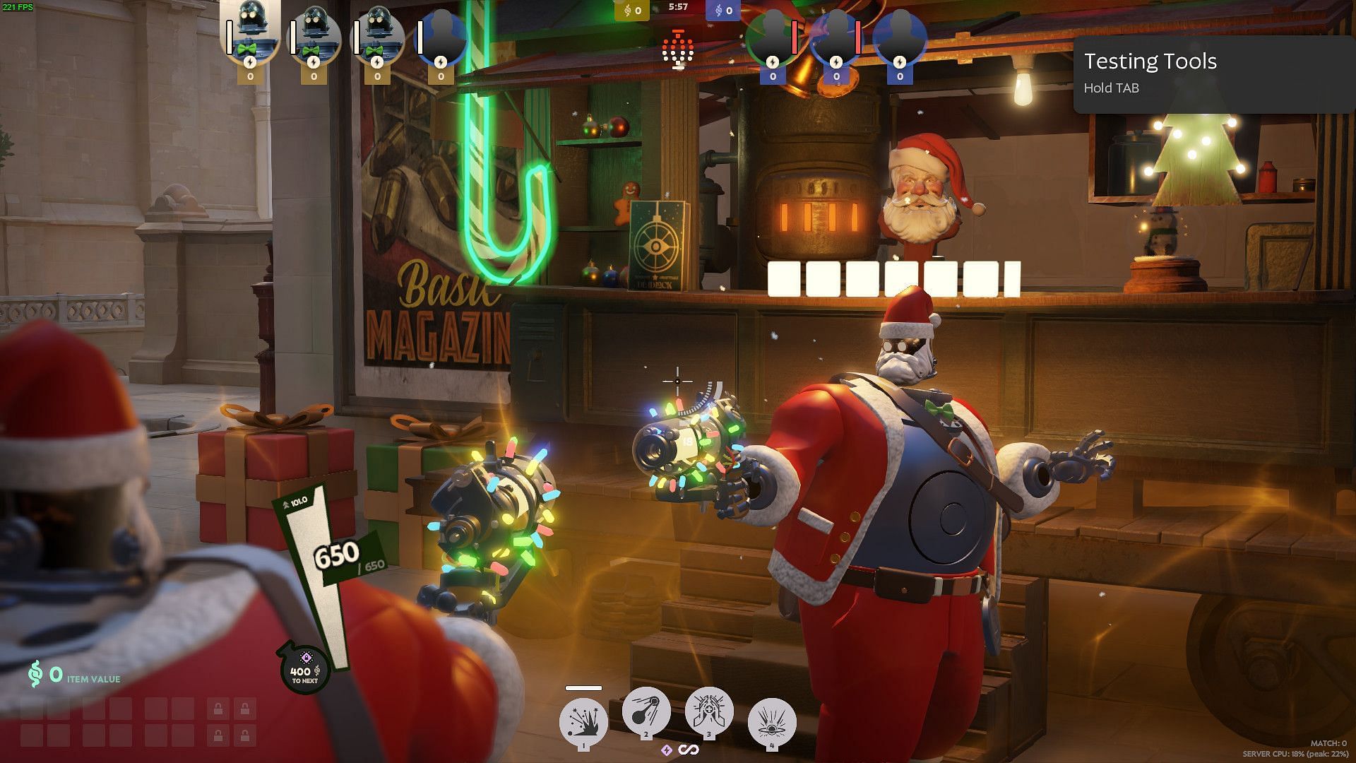 Christmas-themed Santa skin in Deadlock (Image via Valve)