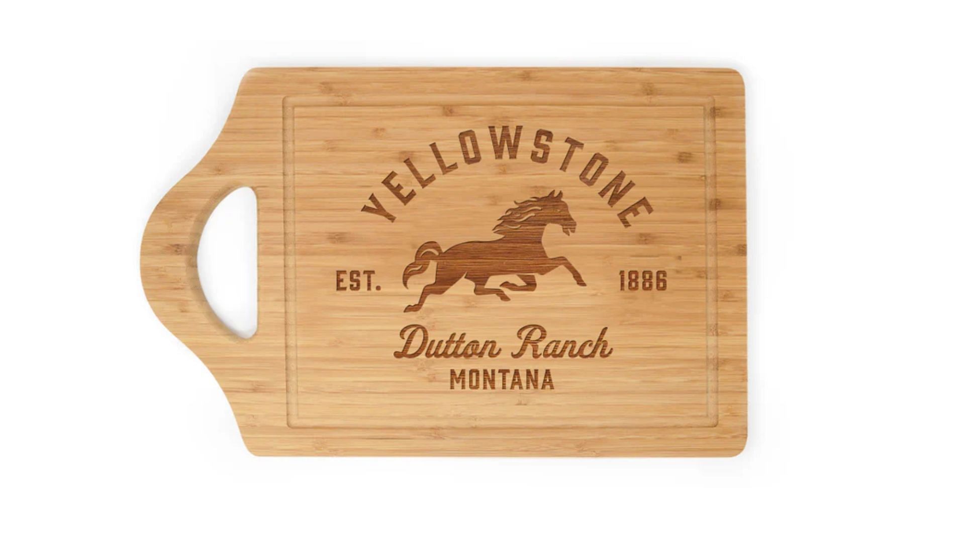 Laser Engraved Cutting Board (Image via yellowstonetvshop.com)