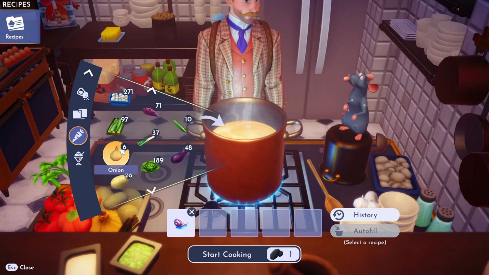 Toss all the ingredients in a pot to make the dish (Image via Gameloft)