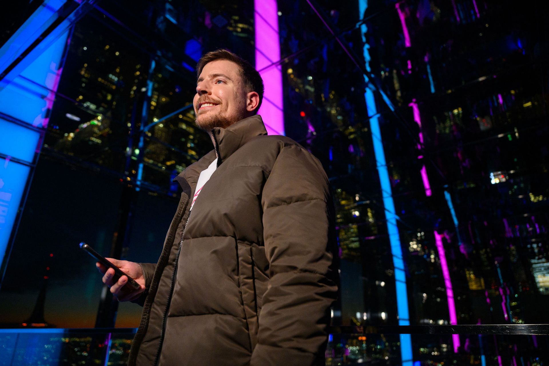 Mr. Beast Lights Up Manhattan Skyline At SUMMIT One Vanderbilt - Source: Getty