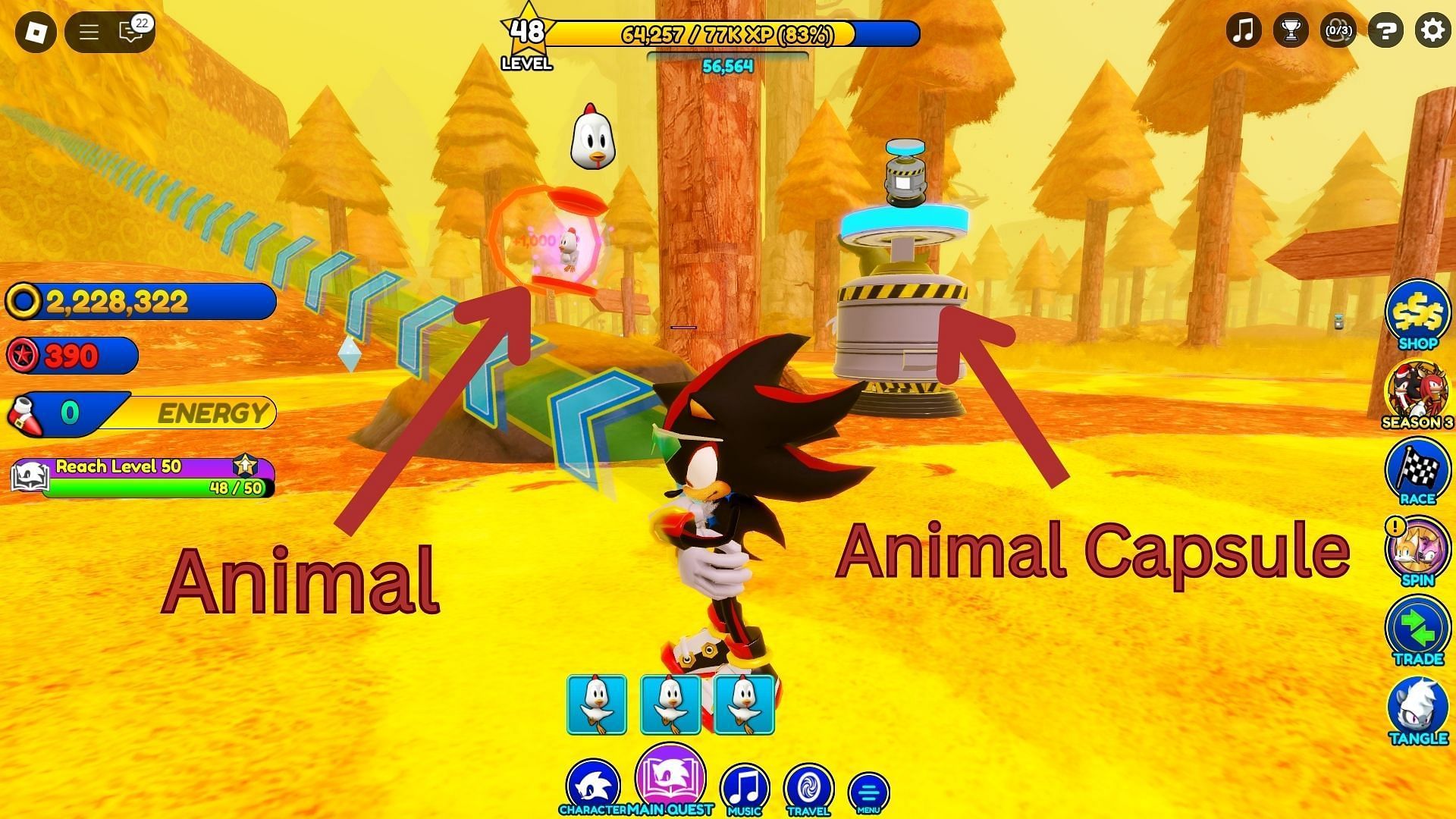 Collect animals and capsules to complete Tangle's Wild Rescue event (Image via Roblox)