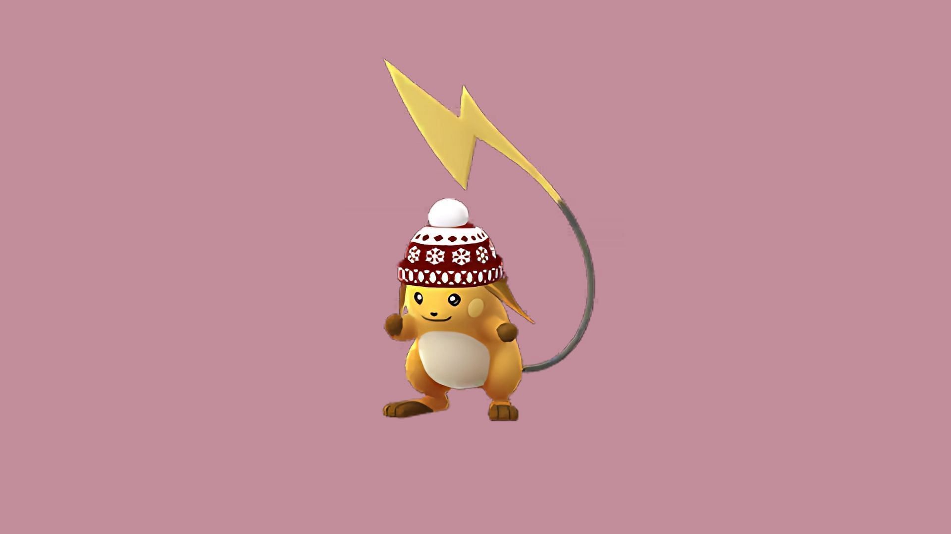 Raichu wearing a Snowflake Beanie (Image via The Pokemon Company)