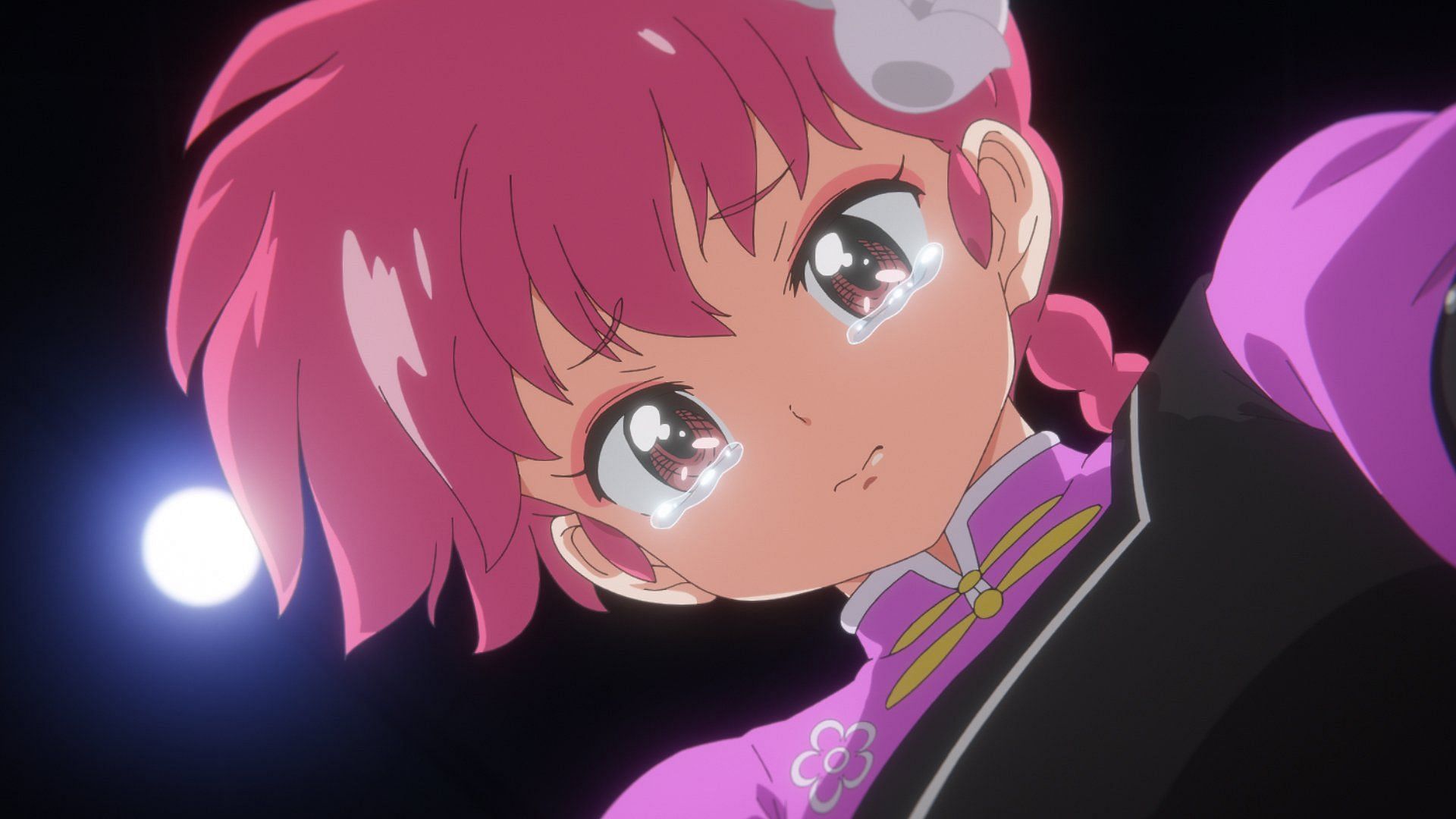 Female Ranma crying in the most recent episode (Image via MAPPA)