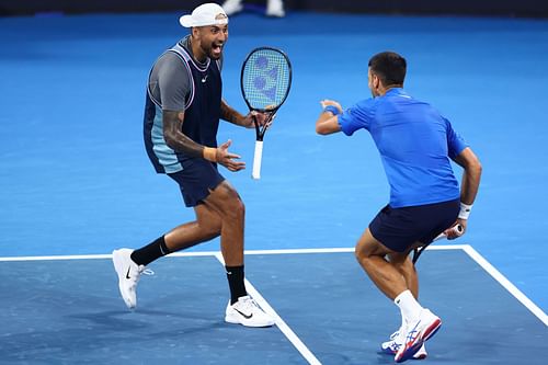 Kyrgios and Djokovic - Source: Getty