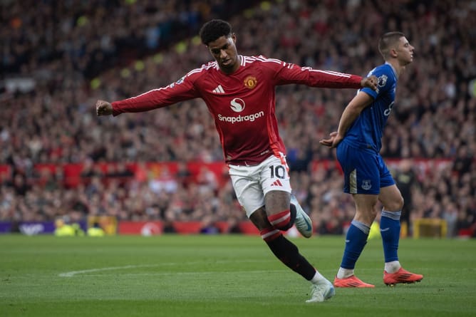 "He's come in with a great attitude" - Marcus Rashford on how Ruben Amorim has got him firing again after brace in Manchester United's win vs Everton