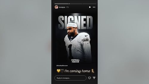 JoJo Edwards-Helaire delivers 3-word reaction as Saints sign RB after sudden Chiefs release (image credit: instagram/tenlajojo)