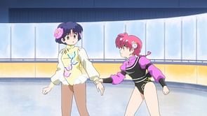 Ranma ½ episode 9: Ranma and Akane fight Mikado and Azusa on ice