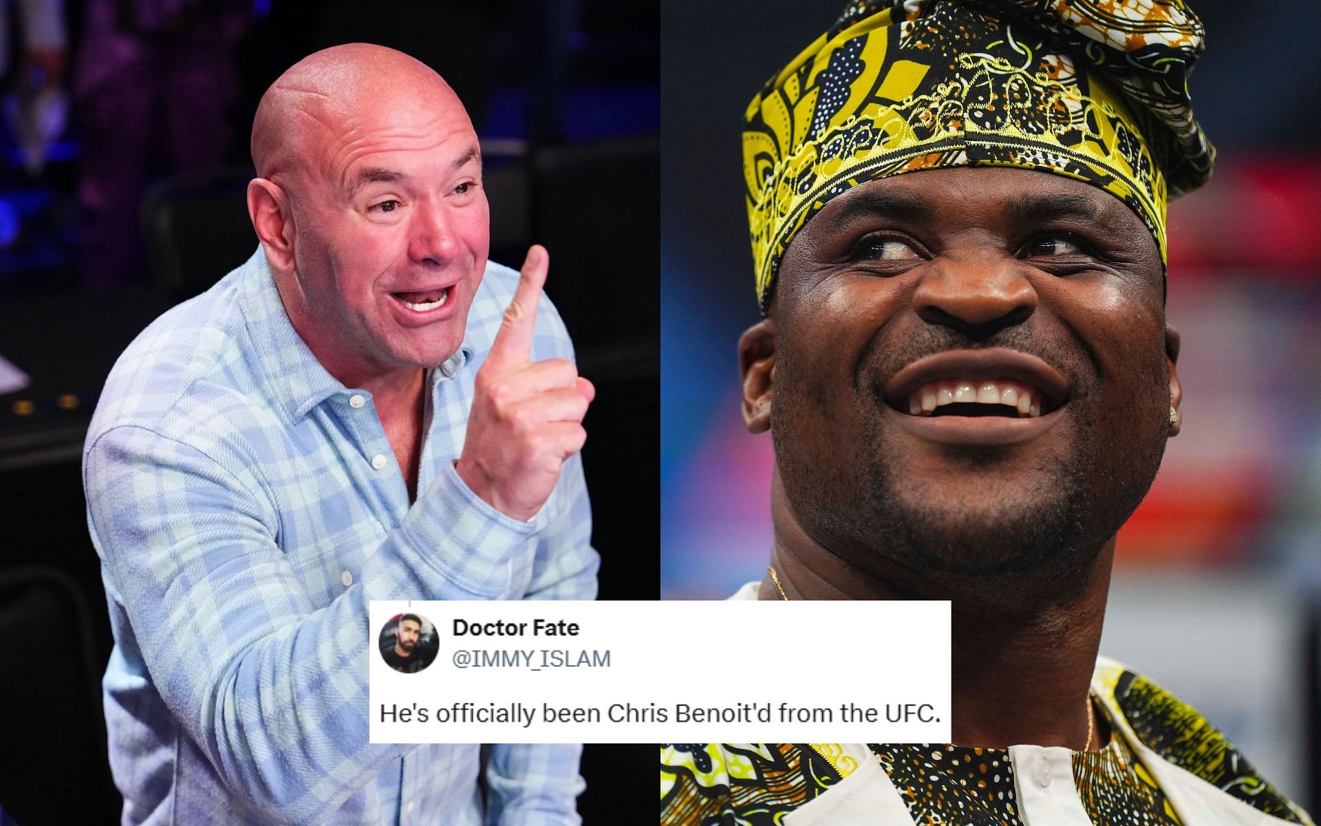 Dana White (left) and Francis Ngannou (right) have been at loggerheads for the past few years [Images courtesy: Getty Images]