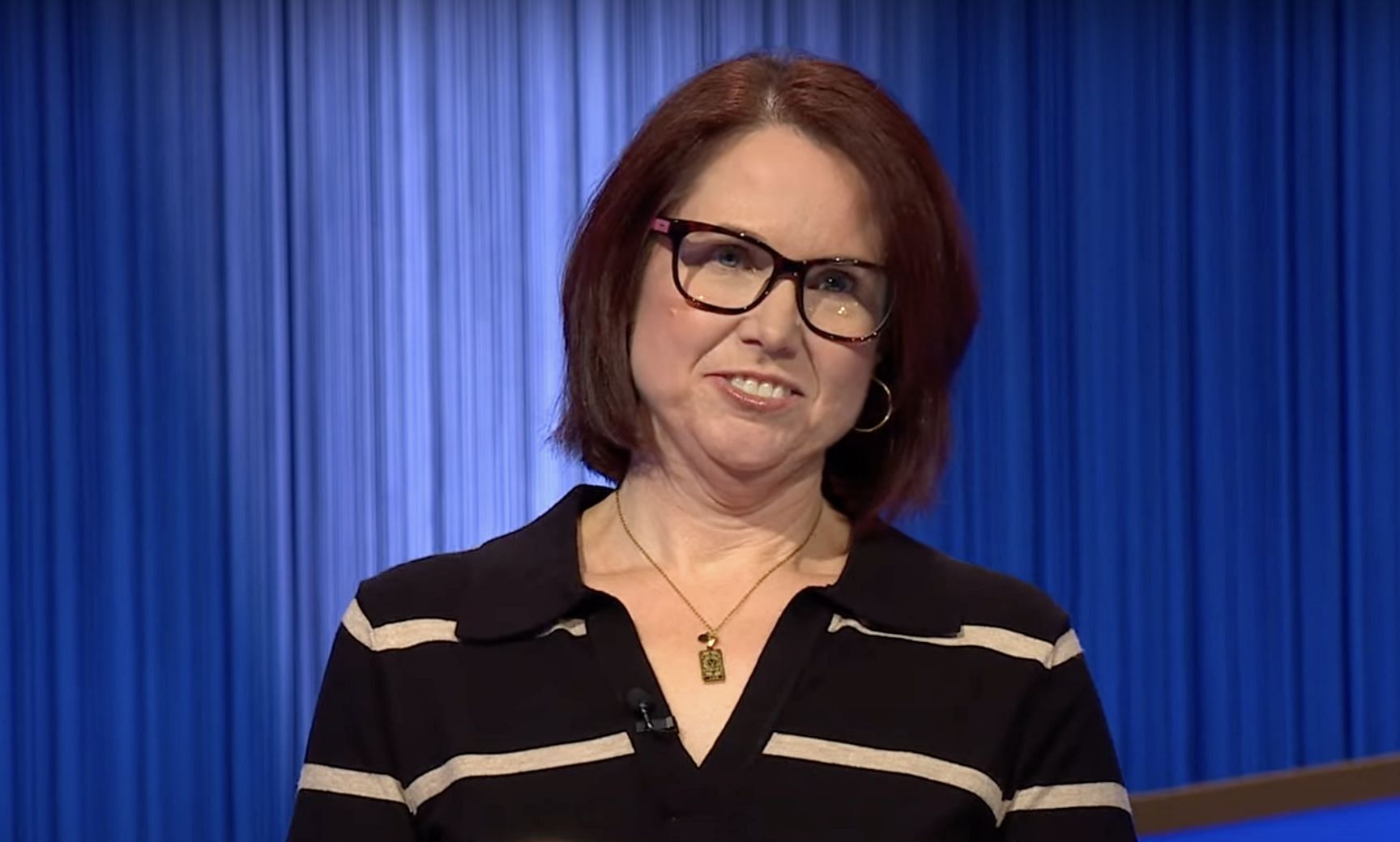 (Laura Faddah, the winner of the episode (Image via Jeopardy!)