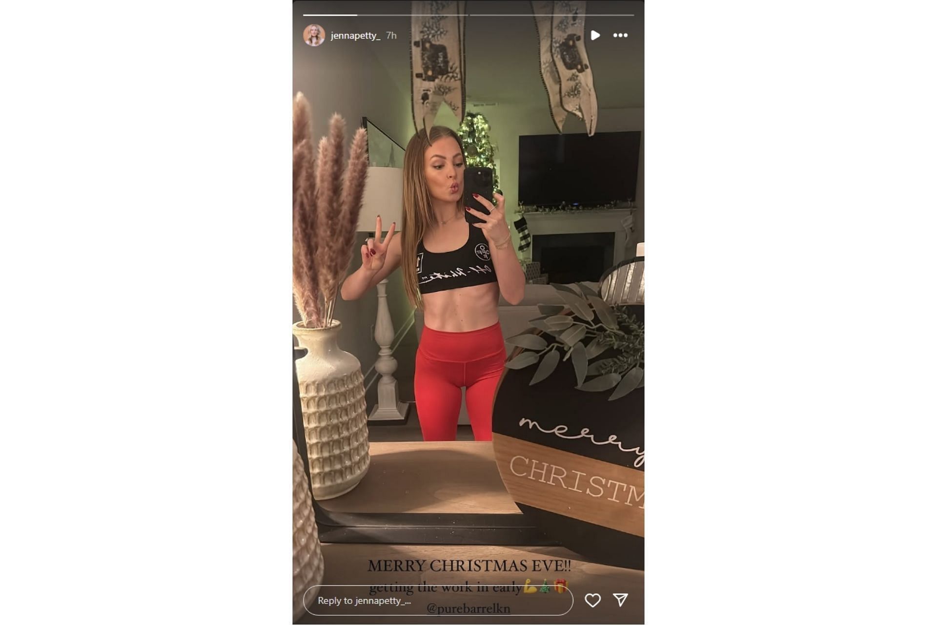 Jenna Petty shares her early workout on Instagram (@jennapetty_ on IG)