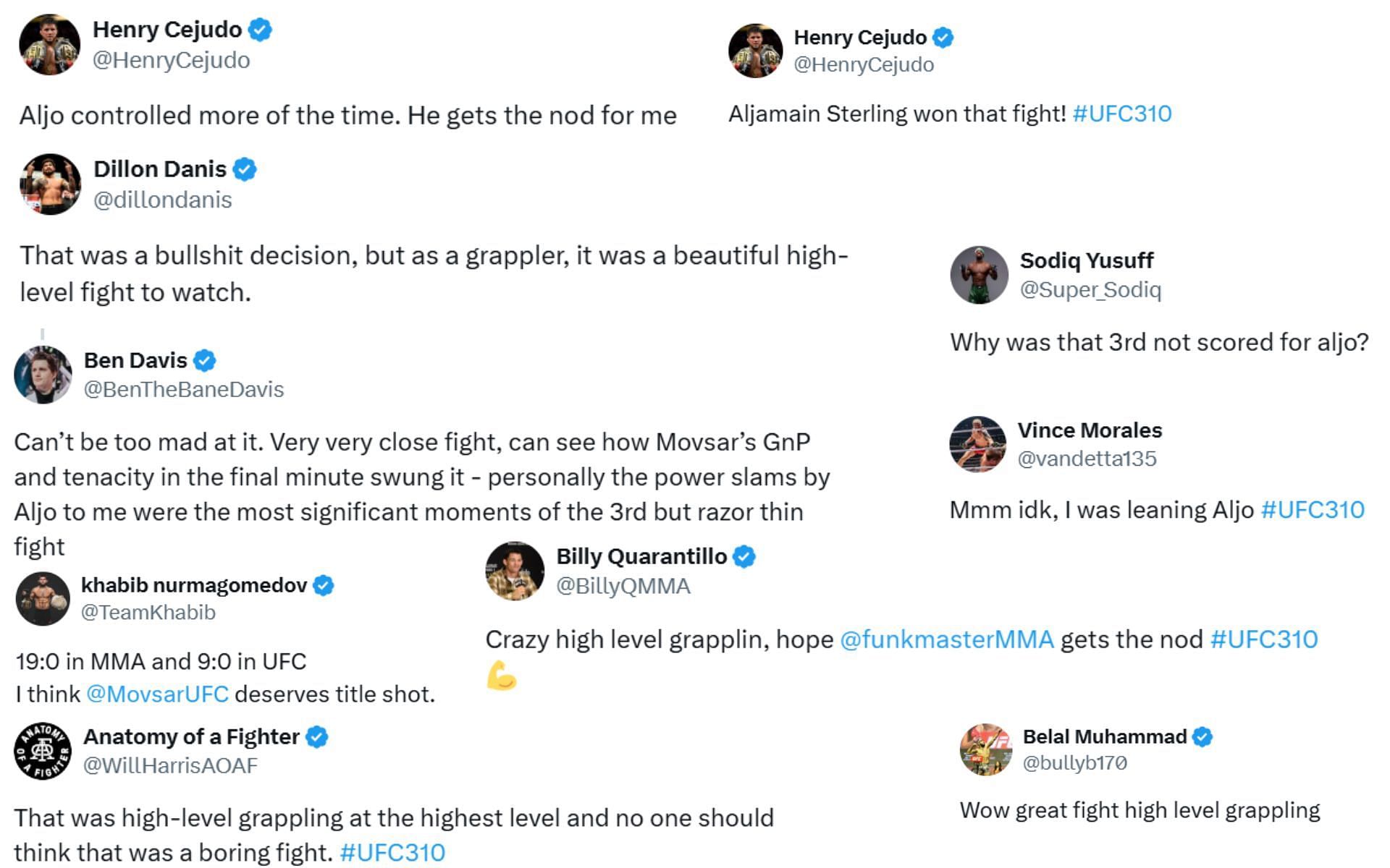 MMA community&#039;s reactions to Evloev vs. Sterling