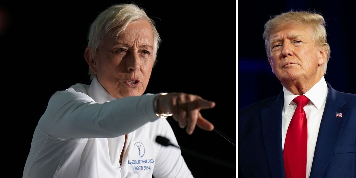 Martina Navratilova and Donald Trump