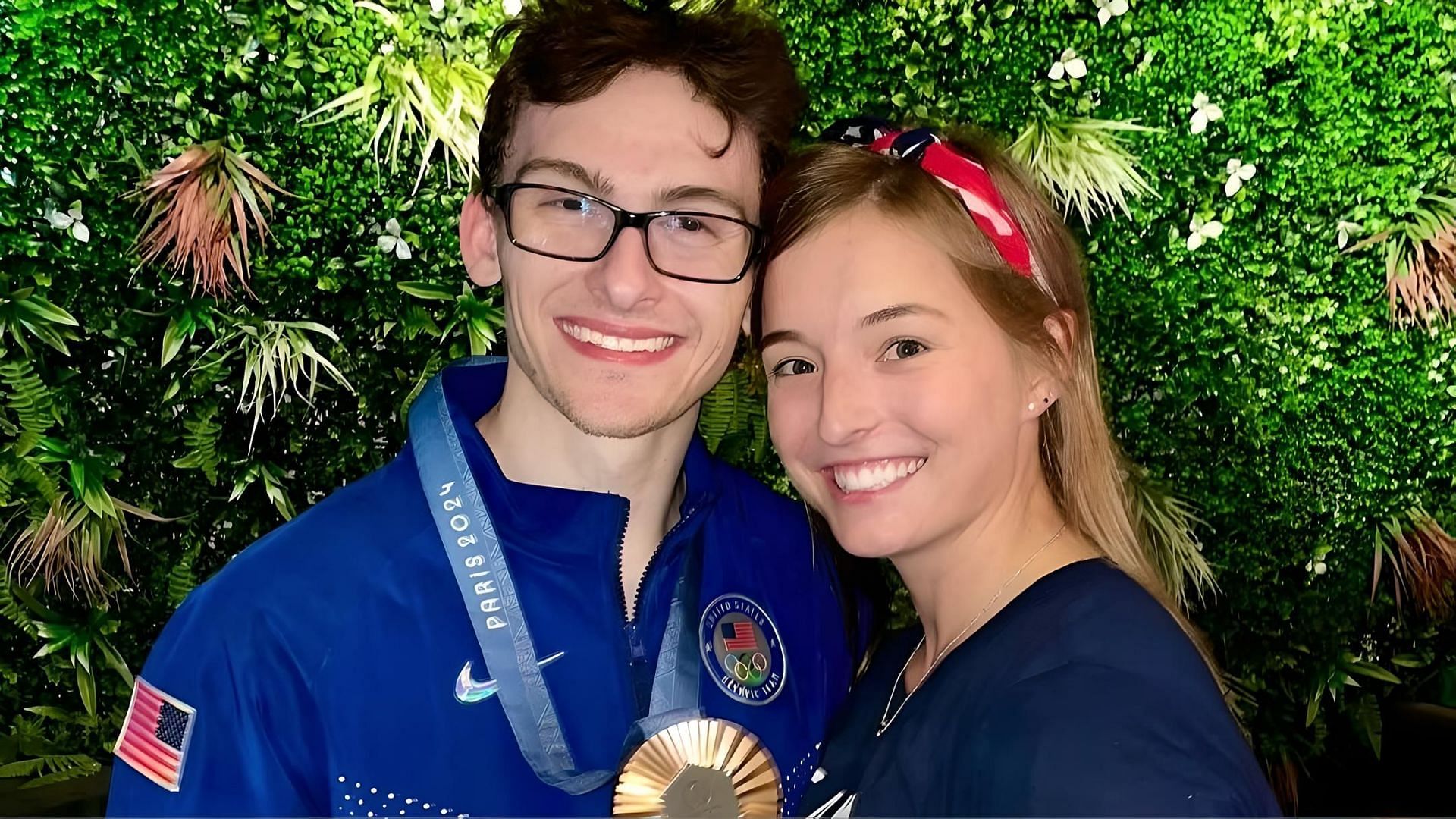 Stephen Nedoroscik and Tess McCracken during the 2024 Paris Olympics Source: Instagram/ @tess.mccracken