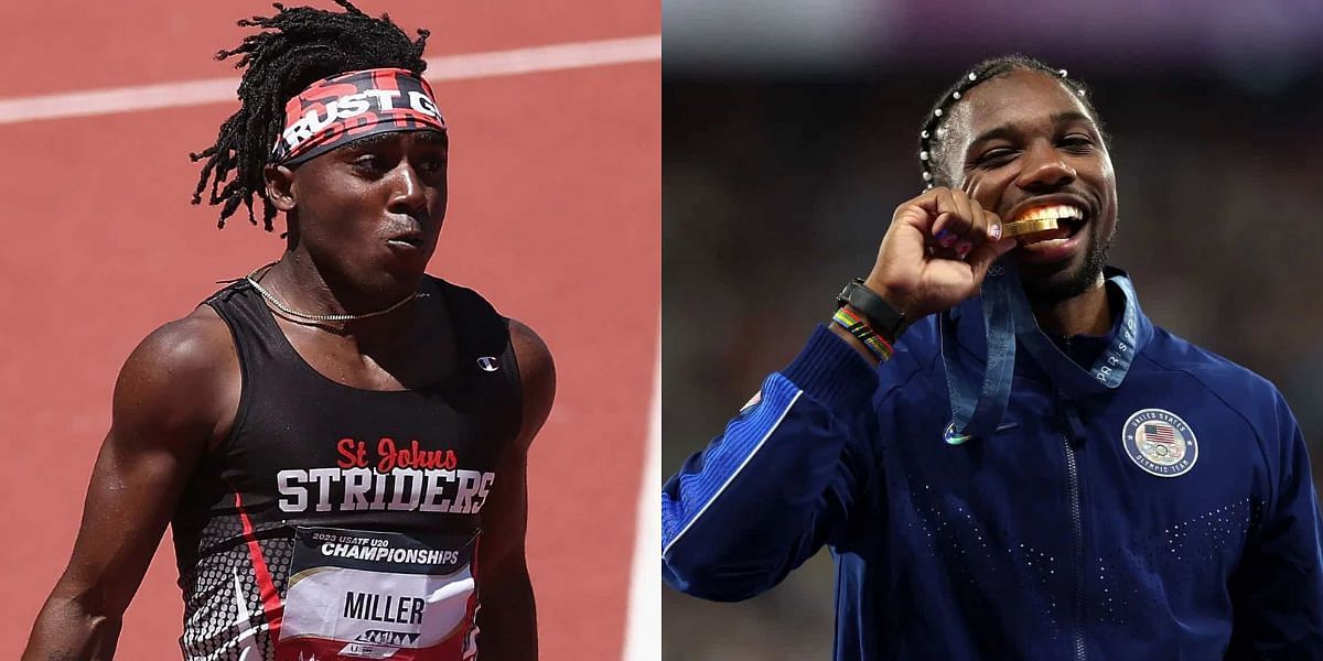 Noah Lyles and Christian Miller are two of the top athletes in 100m in 2024. PHOTO: Both from Getty Images