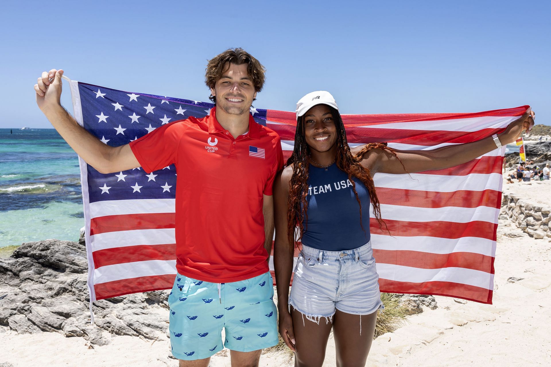 Taylor Fritz and Coco Gauff pictured at the 2025 United Cup - Image Source: Getty