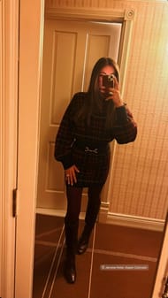 Gianna Tulio's outfit for dinner (Source: @giannatulio via Instagram)