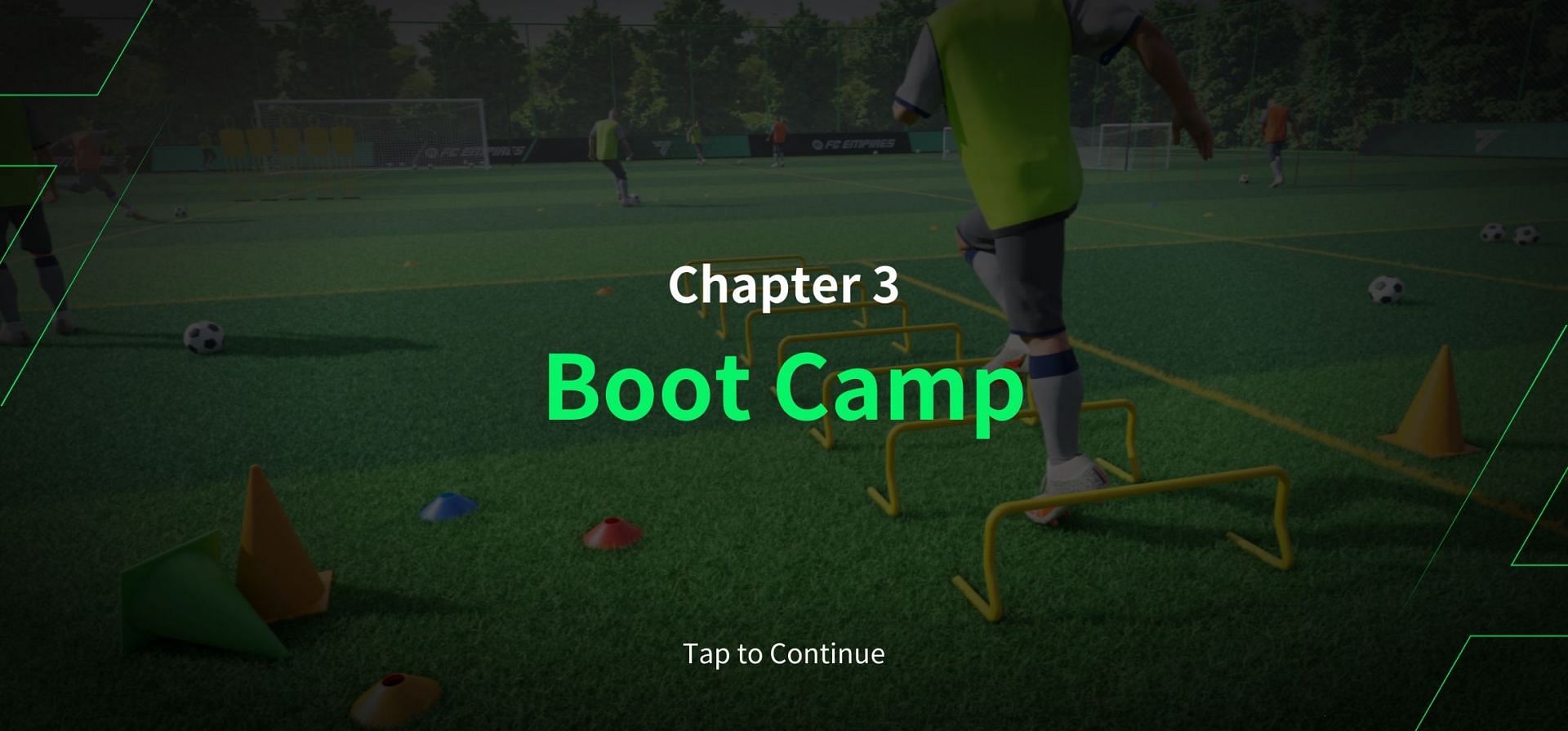 EA FC Empires&#039; progress is structured through chapters like Boot Camp (Image via EA Sports)