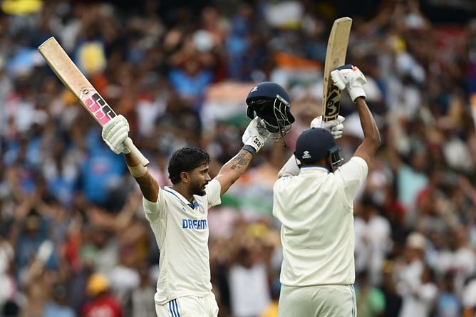 [Watch] Nitish Reddy hits a lofted boundary off Scott Boland to reach maiden hundred in BGT 2024-25 4th Test