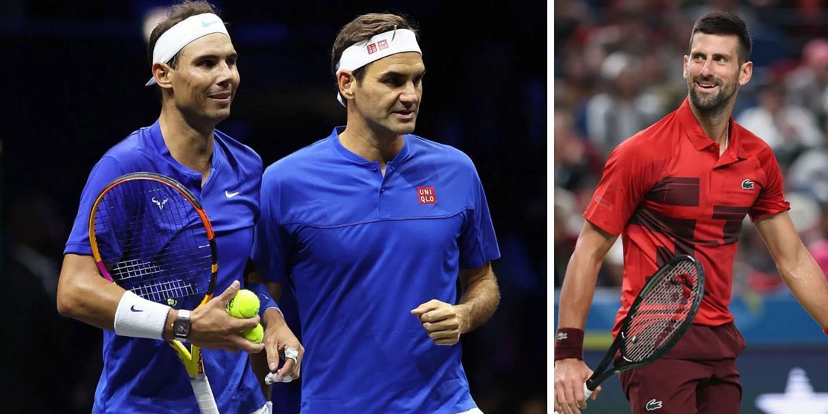 Rafael Nadal and Roger Federer and Novak Djokovic