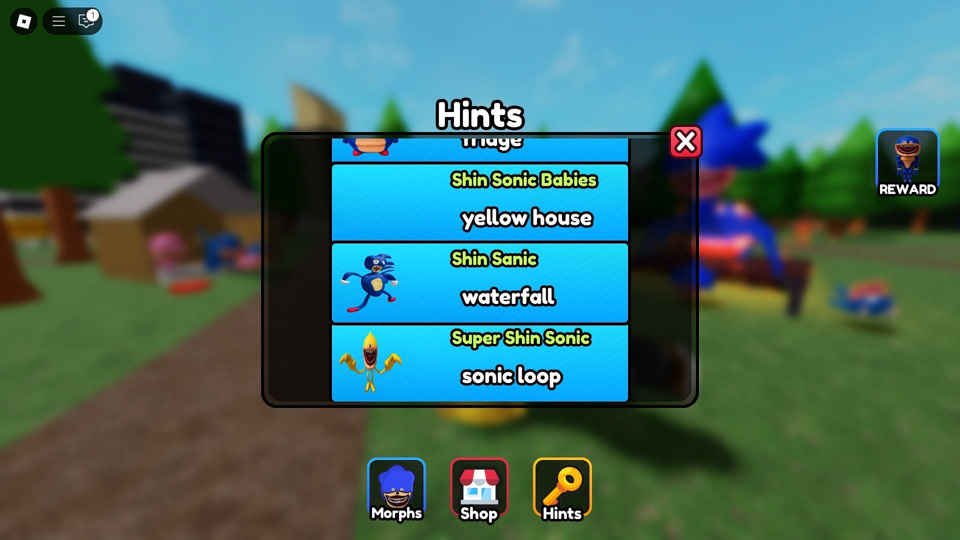 The Hints tab (Image via Roblox)