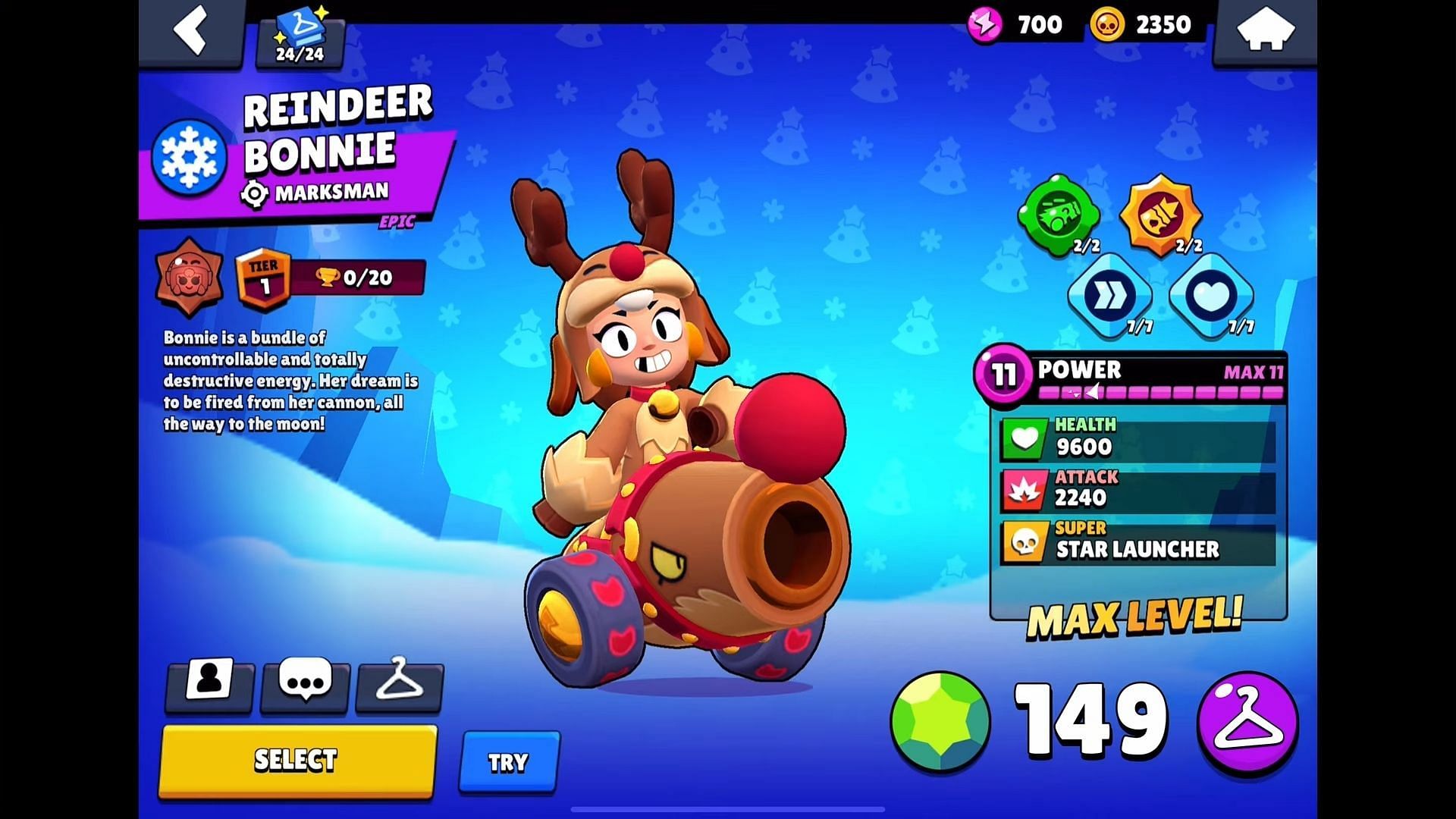 Brawl Stars Reindeer Bonnie 