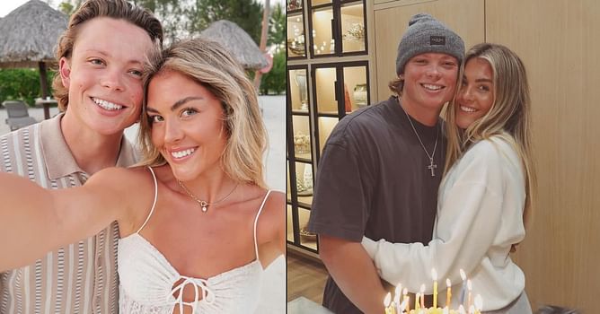 Jackson Holliday & wife Chloe turn up the glamor in floral printed ensemble for their Hawaiian getaway