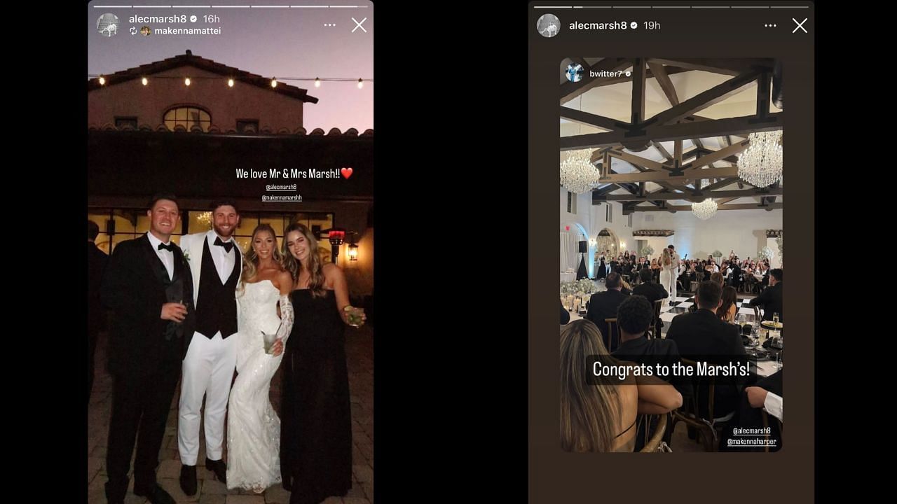 Screenshots of Bobby Witt Jr. and Makenna Mattei(Spencer Torkelson&#039;s girlfriend)&#039;s Instagram Stories (Images from - Instagram.com/@makennamattei IG Stories, Instagram.com/@bwitter7 IG Stories)