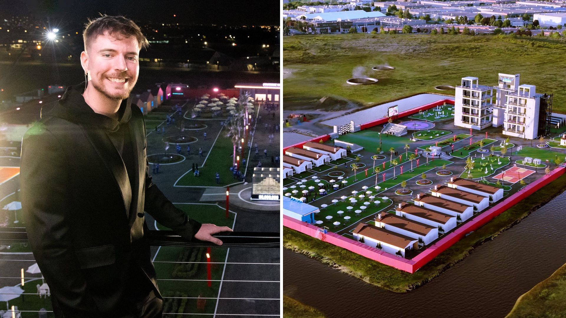 MrBeast says they built a city worth $14 million for Beast Games contestants (Image via MrBeast/X)