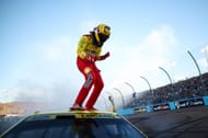 Joey Logano celebrates after winning the 2024 NASCAR Cup Series Championship Race - Source: Getty