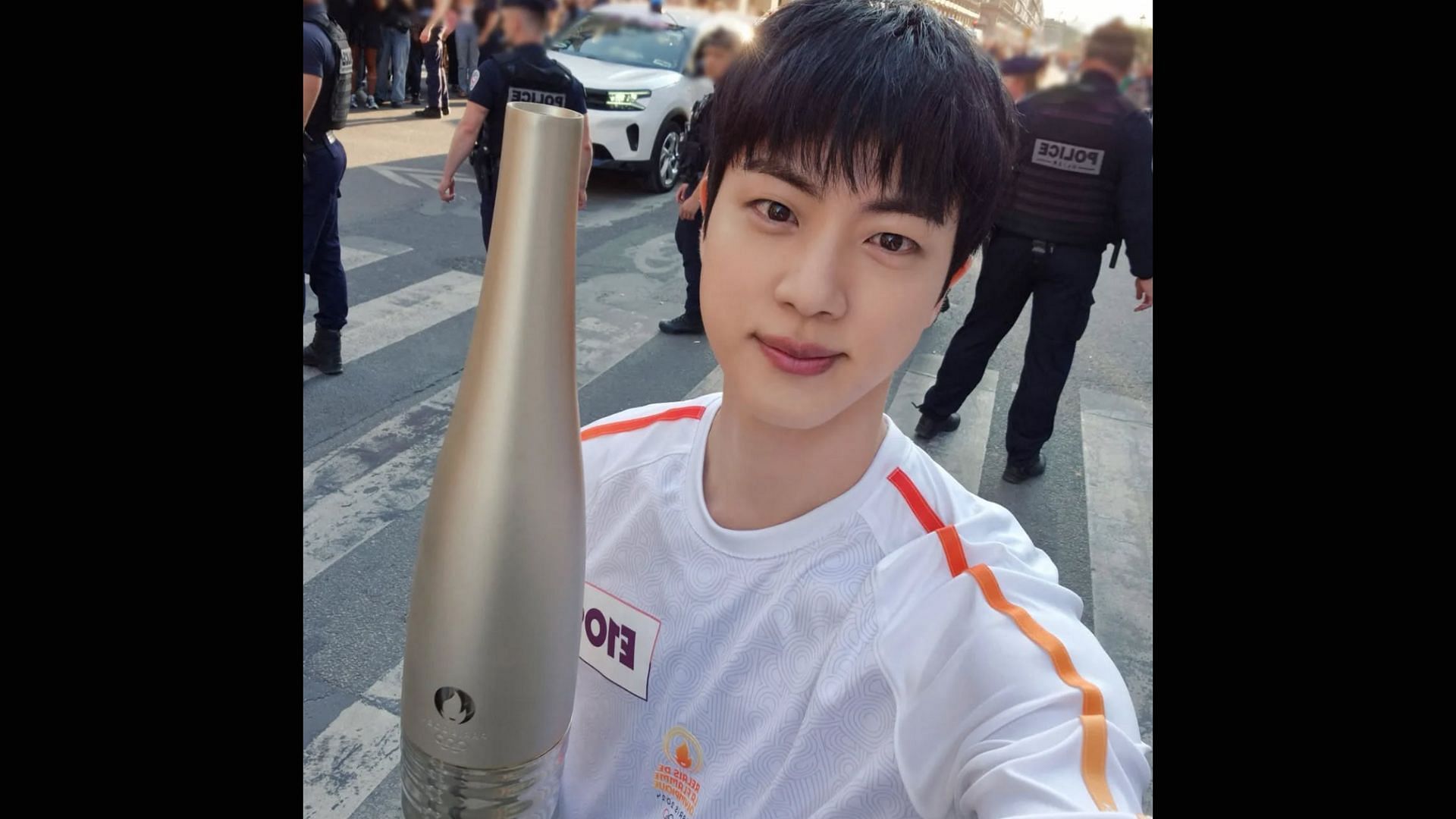 BTS&#039; Jin at 2024 Paris Olympics (Image via Instagram/@jin)