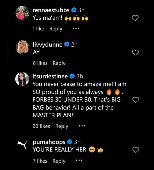Comments on Flau'jae's Instagram post (@flaujae/IG)