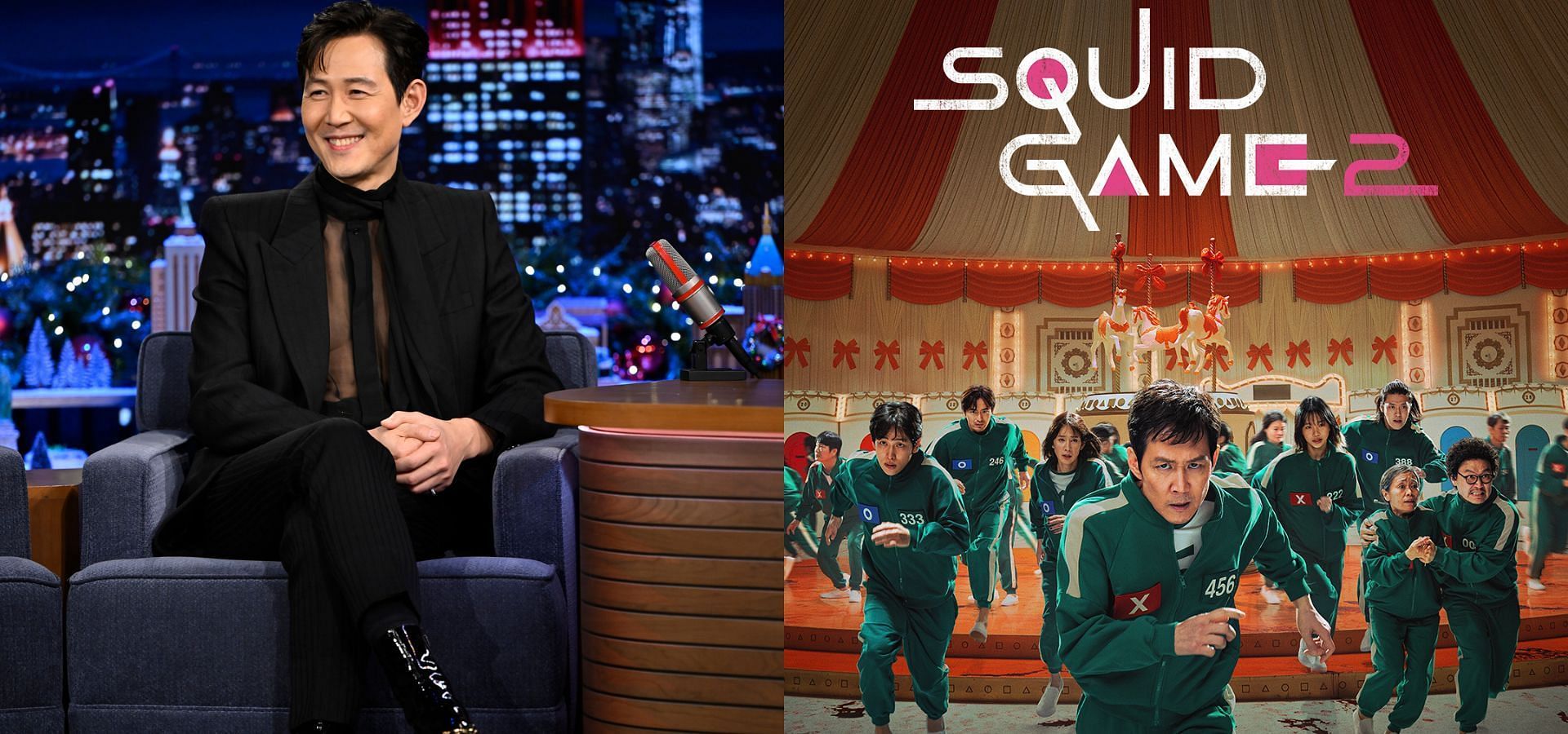 Lee Jung-jae confirms Squid Game Season 3 release in 2025. (Images via X/@FallonTonight and @squidgame)