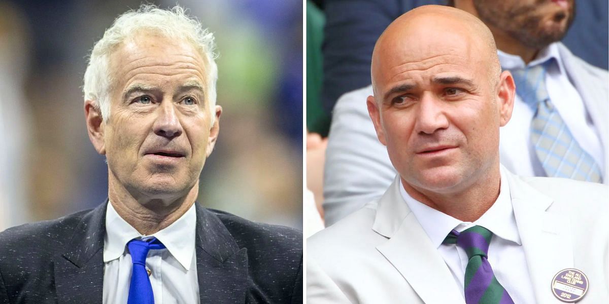 John McEnroe (L) and Andre Agassi (R) (Image Source: Getty)