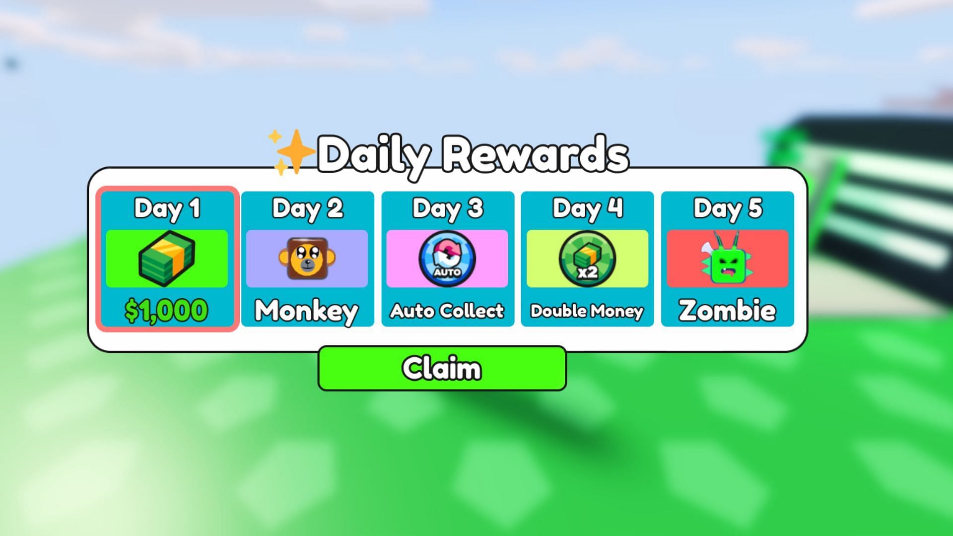 Enjoy daily rewards in Skyblock Tycoon (Image via Roblox)