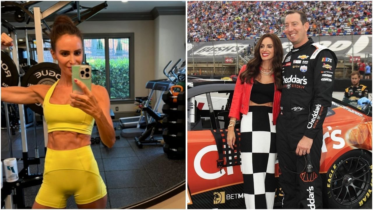 Kyle Busch&rsquo;s wife Samantha relishes workout motivation amid &lsquo;a million things to do&rsquo; (Images from @samanthabusch on Instagram and Getty Images)