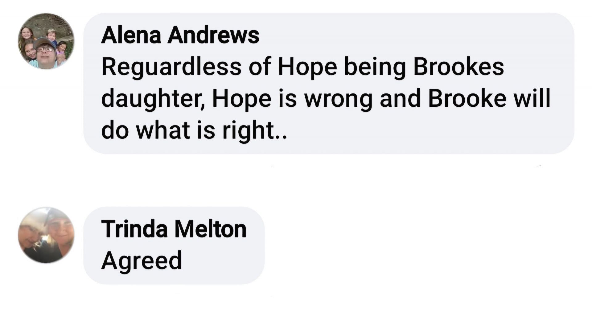 Audience members hoping that Brooke might continue to take an objective look at the Forrester situation (via Patrice Pitter / Facebook)