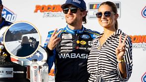 Newlyweds Ryan Blaney and Gianna Tulio take a horse ride on snow after tying the knot a few days back