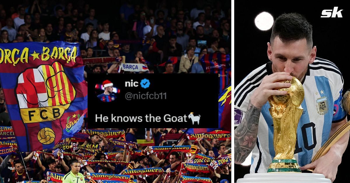 Fans react as Barcelona teenager spotted repping Lionel Messi