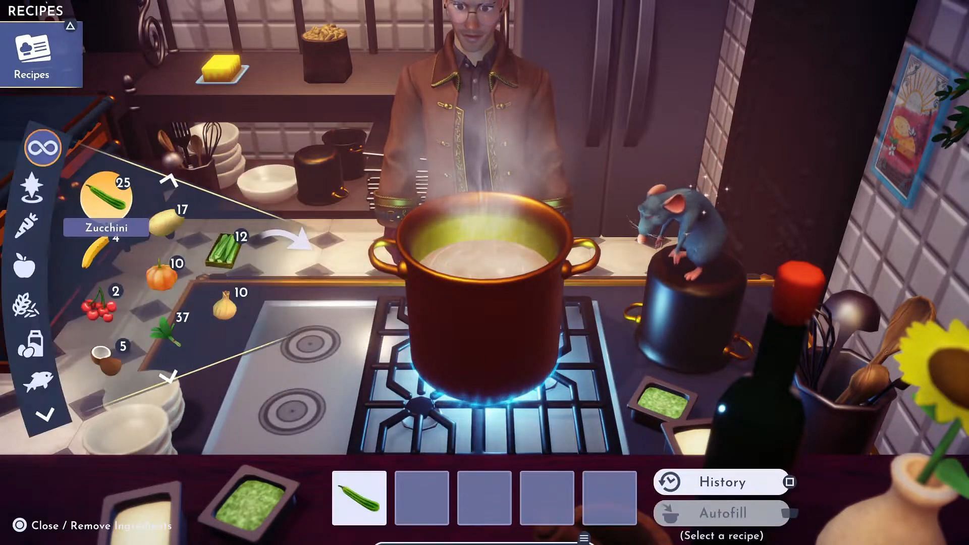 Prepare the meal at the cooking station (Image via YouTube/@Greymane Gaming || Gameloft)