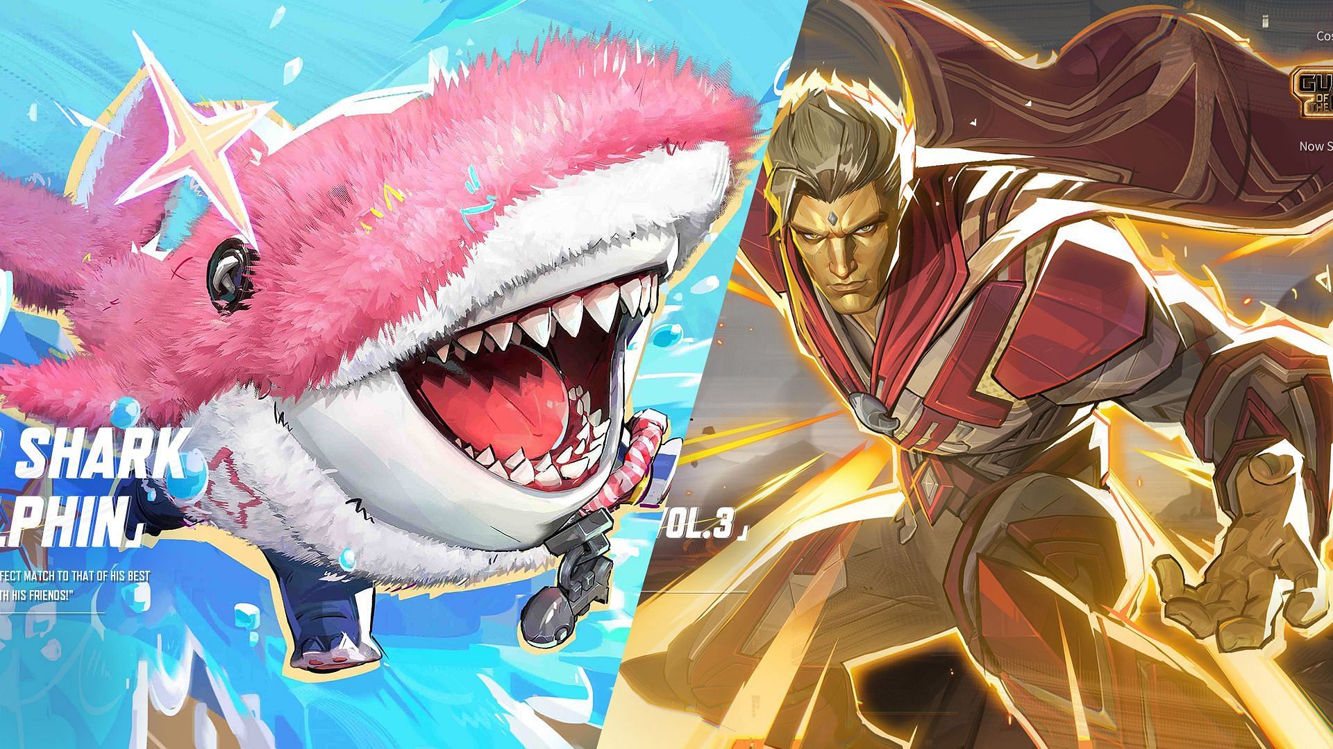 Jeff The Land Shark (Left) and Adam Warlock (Right) (Image via NetEase Games)