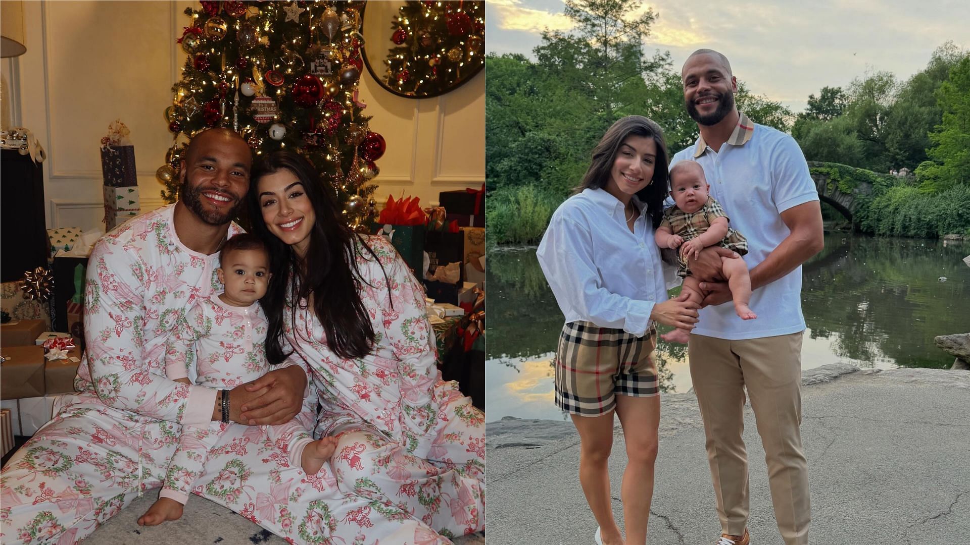 Dak Prescott gushes over fiancee Sarah Jane, baby MJ as family celebrates first Christmas together 