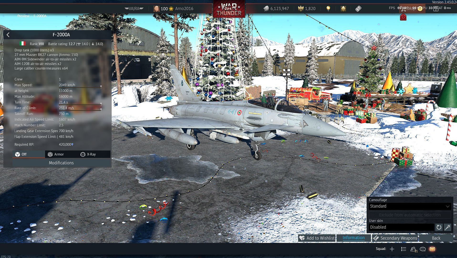 The Italian variant of the Eurofighter Typhoon was the victim of this leak yet again (Image via Gaijin Entertainment)