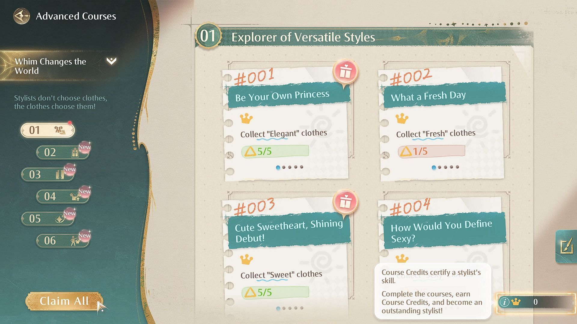 Complete all Advanced Courses objectives (Image via InFold Games)