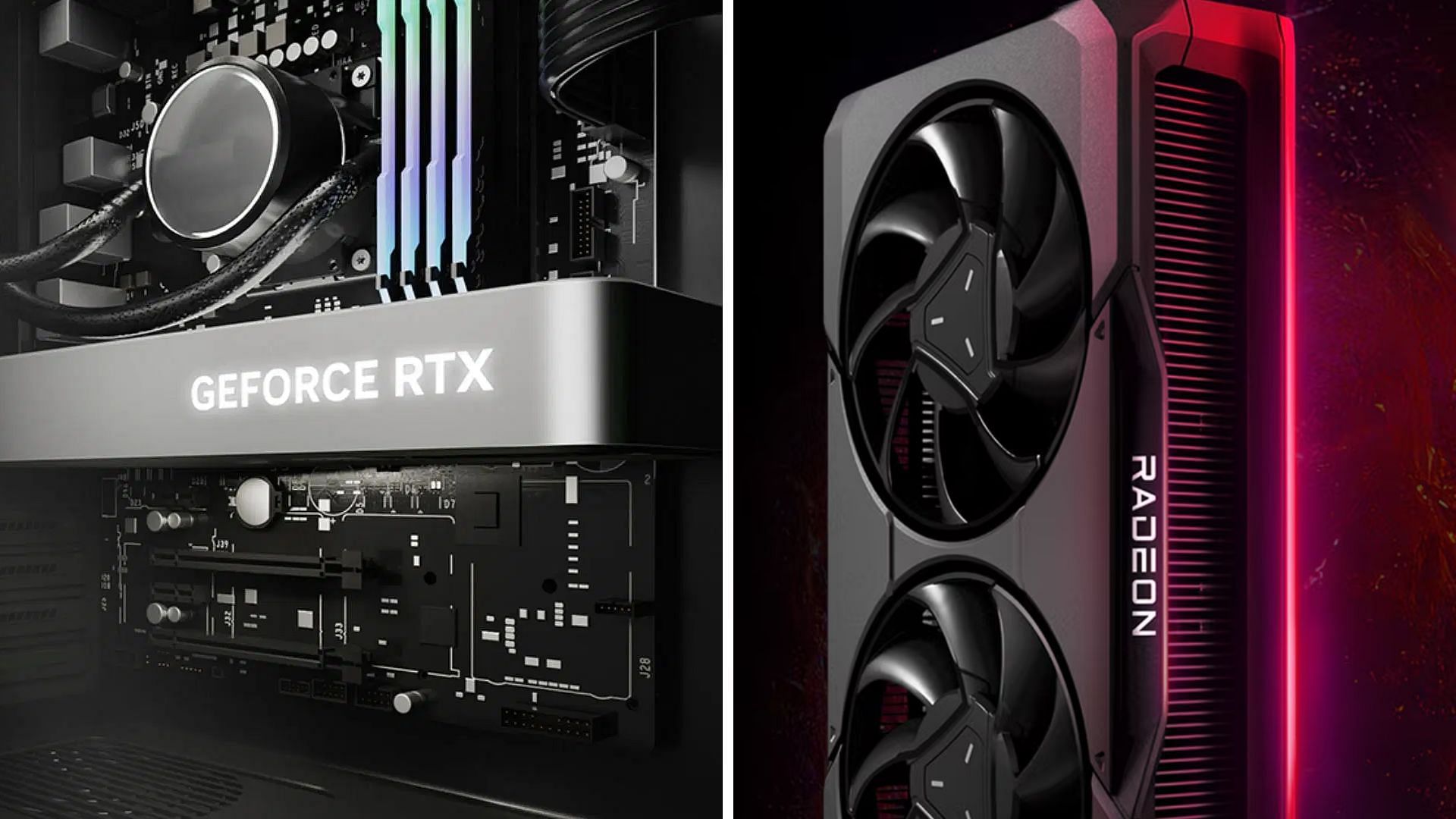 The Nvidia RTX 50 series and RX 9000 series are expected to launch soon (Image via Nvidia and AMD)