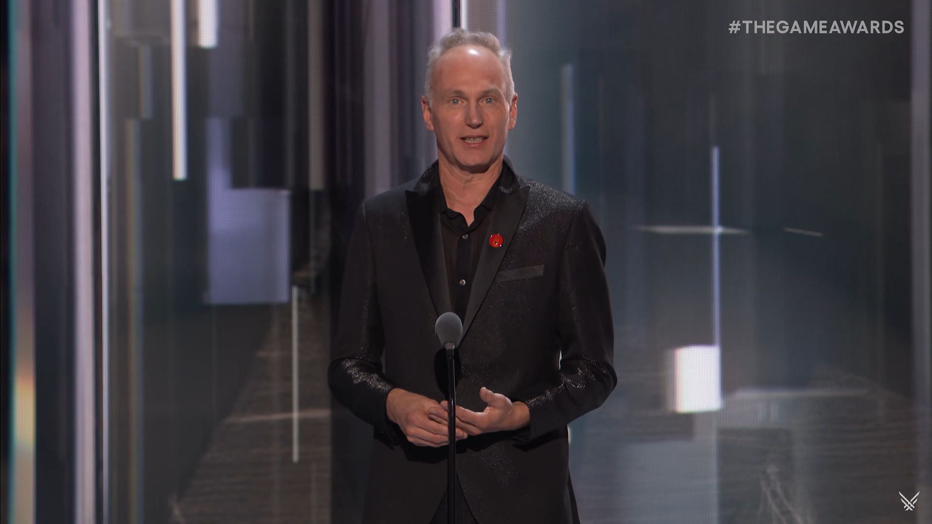 Baldur&#039;s Gate 3 director at The Game Awards 2024 (Image via TGA)